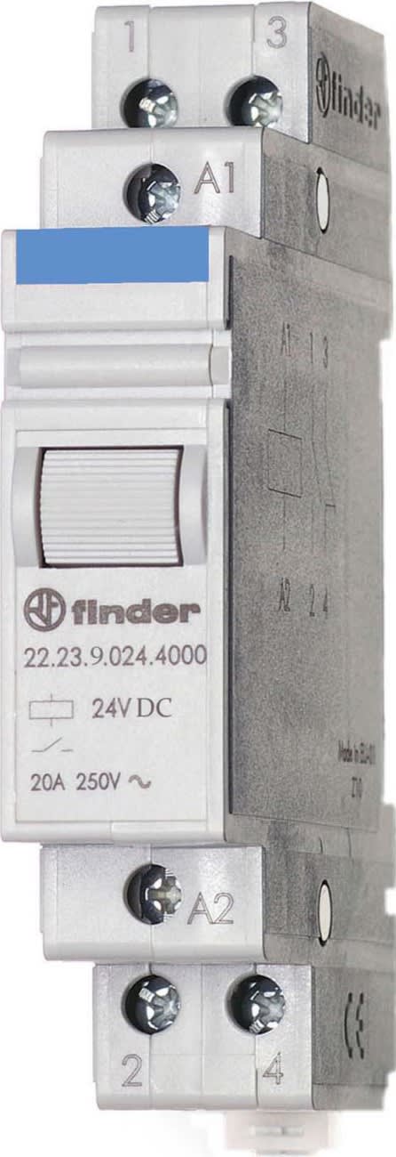 FINDER SPA - FIN222390244000 RELE MONOSTABILE 17.5MM 1NO+1NC 20A