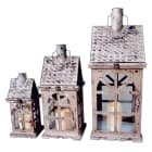 GIOCOPLAST NATALE SP - GCP62511680 SET 3 LANTERNE LEGNO/METALLO