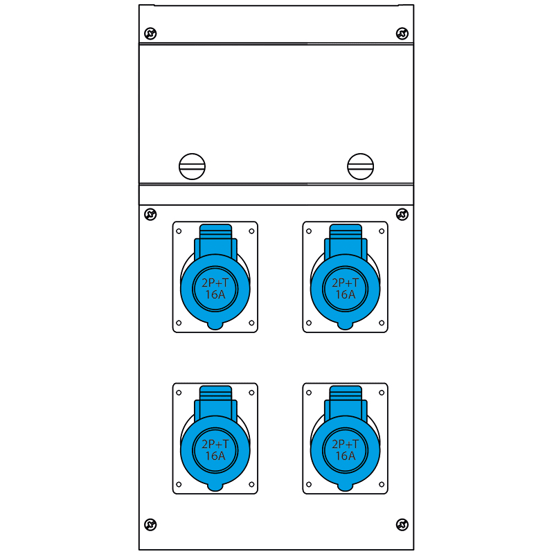 SCAME PARRE SPA - SCA630.4106-012 QUADRO BLOCK4 CON CAVALLETTO IP44