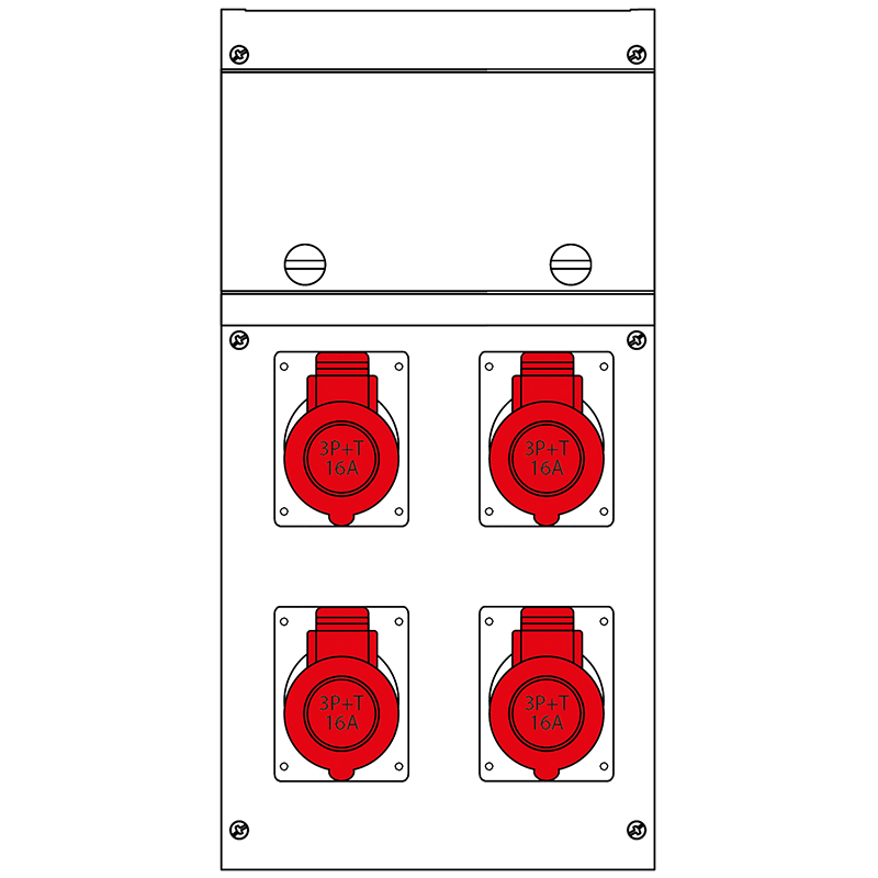 SCAME PARRE SPA - SCA630.4106-013 QUADRO BLOCK4 CON CAVALLETTO IP44