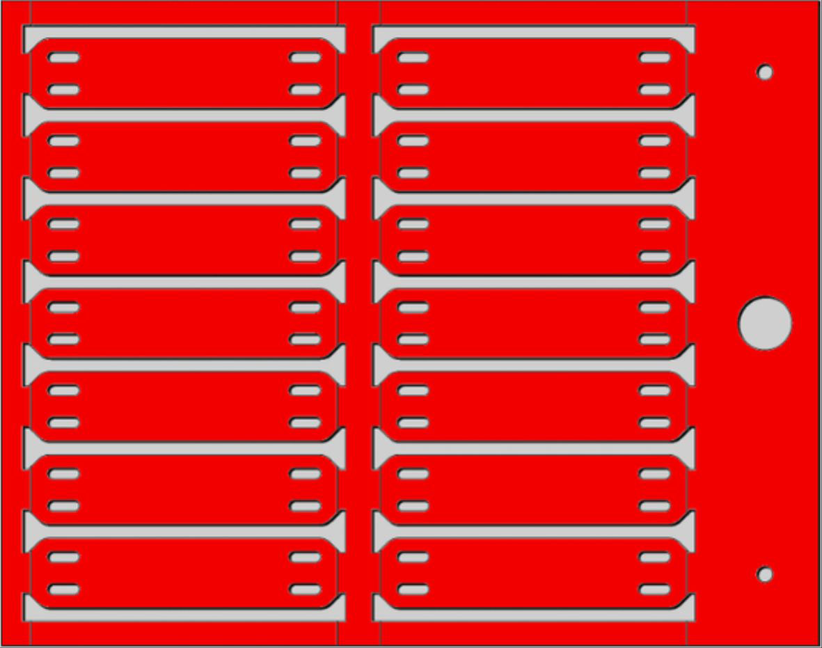 CEMBRE SPA - CEM64122-SBS TARGH.MG-ETF SBS FISS.FASCETTA 13X57 MM RED