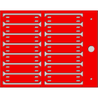CEMBRE SPA - CEM64122-SBS TARGH.MG-ETF SBS FISS.FASCETTA 13X57 MM RED