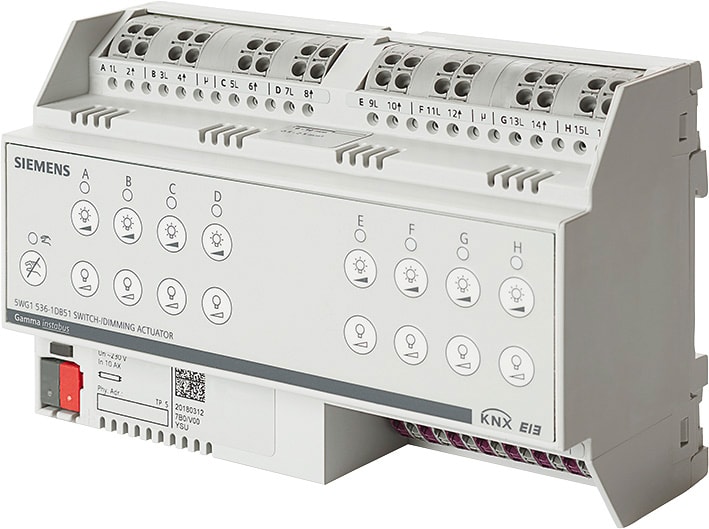 SIEMENS - BUILDING T - BCT5WG1536-1DB51 ATT. DIMMER N 536D51 8X230V 1-10V DC 16A