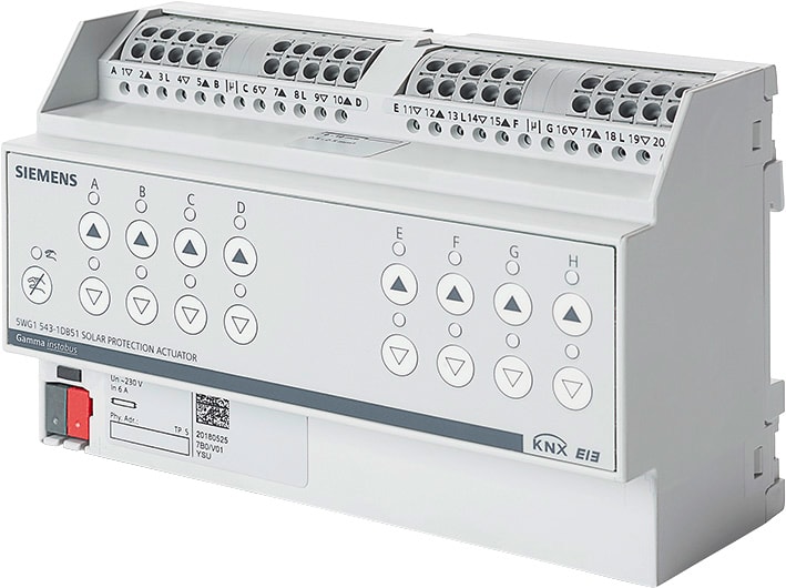 SIEMENS - BUILDING T - BCT5WG1543-1DB51 ATTUATORE TAPPARELLE N 543D51  8X230V 6A