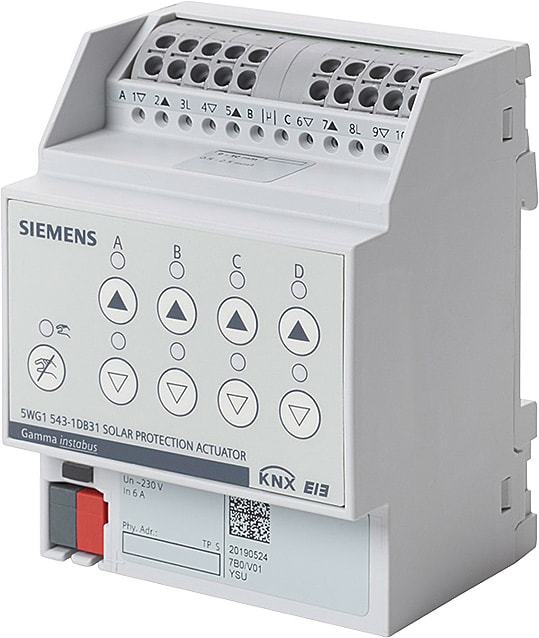 SIEMENS - BUILDING T - BCT5WG1543-1DB31 ATTUATORE TAPPARELLE N 543D31 4X230V 6A