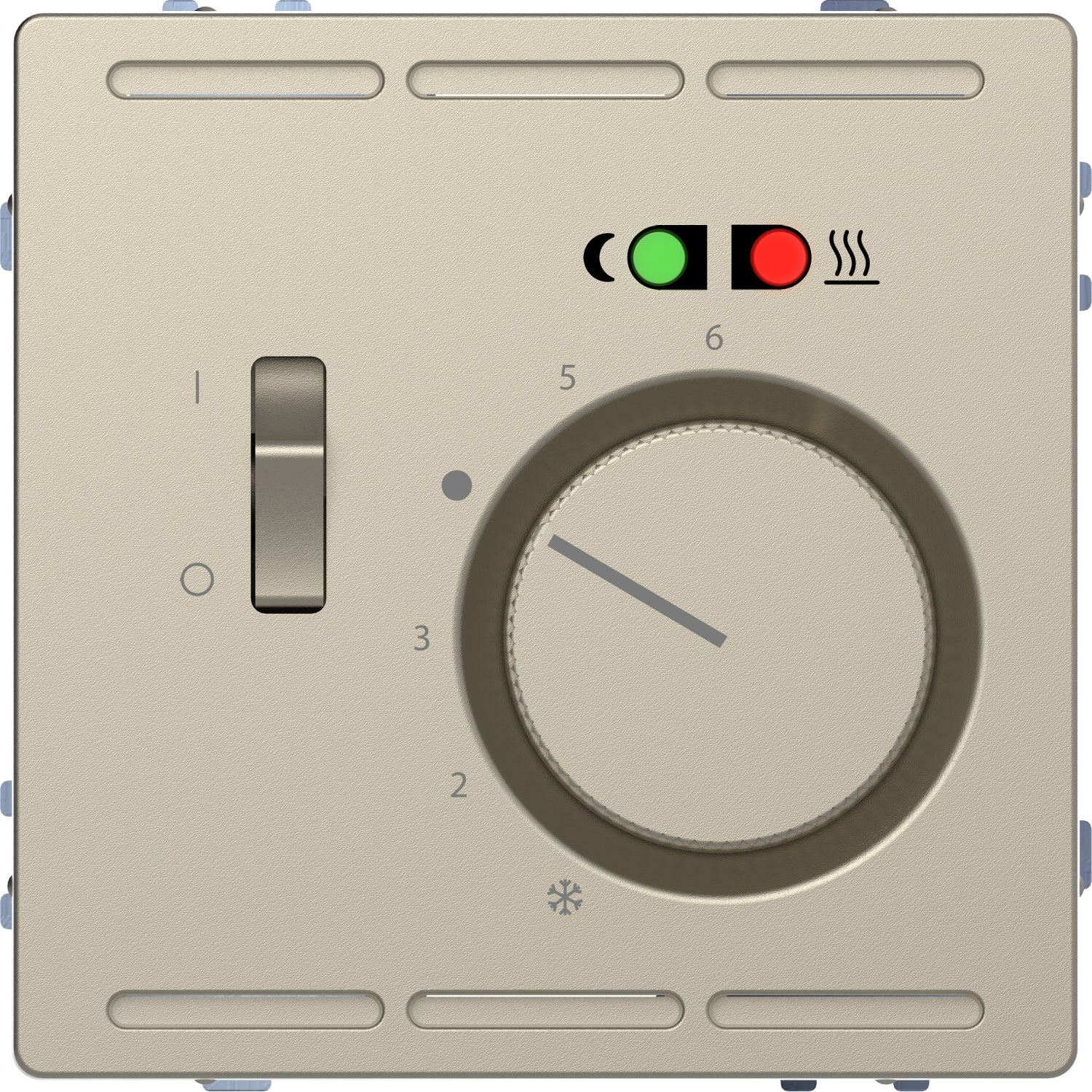 SCHNEIDER ELECTRIC - SNRMTN5764-6033 Termostato 230V con interruttore e piastra centrale, sahara, System Desing