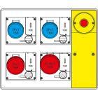 SCAME PARRE SPA - SCA656.5924-056 MBOX2 MORSETT.+EMERGENZA PR. C/FUSIBILI