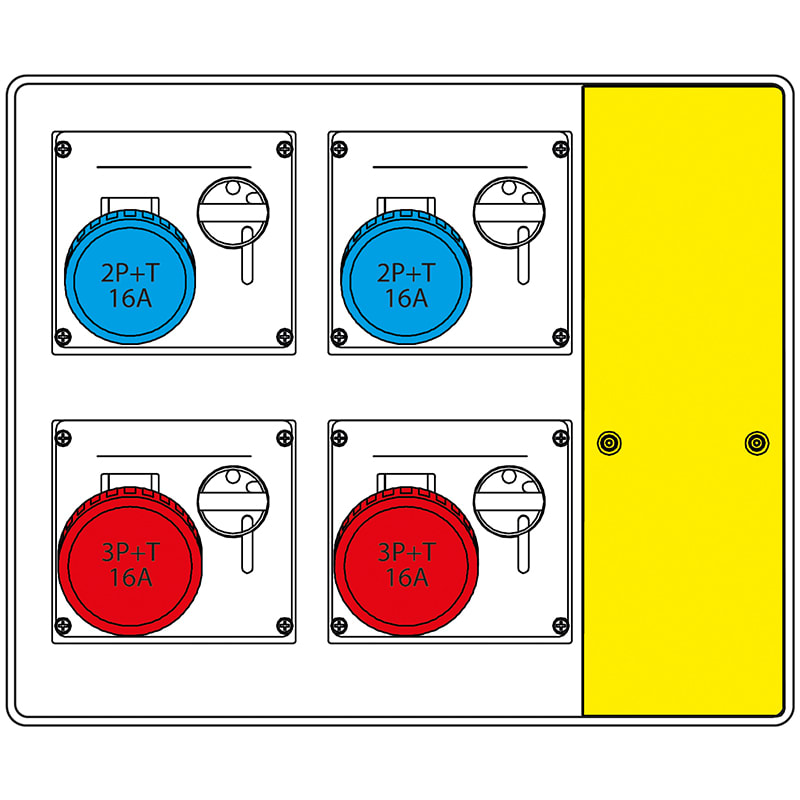 SCAME PARRE SPA - SCA656.7124-008 MBOX2 CON SPINA VOLANTE PRESE S/FUSIBILI