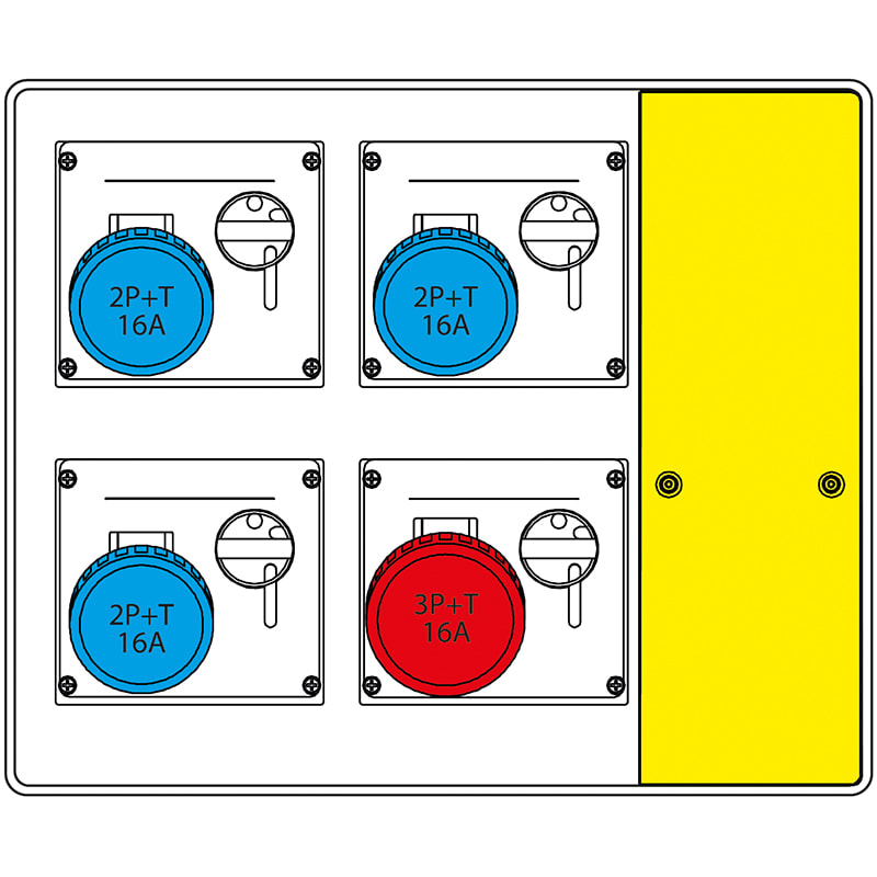 SCAME PARRE SPA - SCA656.7124-109 MBOX2 CON SPINA VOLANTE PRESE S/FUSIBILI