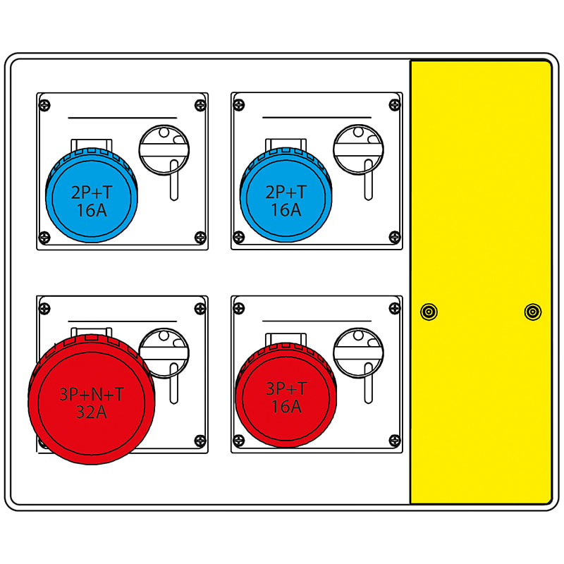 SCAME PARRE SPA - SCA656.7124-253 MBOX2 CON SPINA VOLANTE PRESE S/FUSIBILI