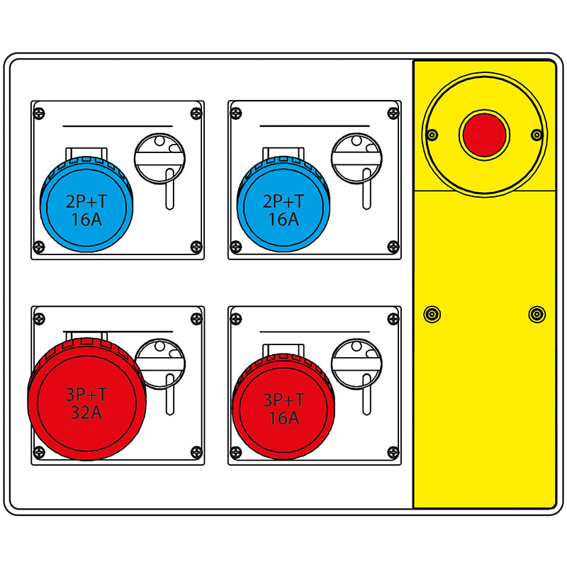SCAME PARRE SPA - SCA656.7824-006 MBOX2 CON SPINA+EMERGENZA PR.S/FUSIBILI