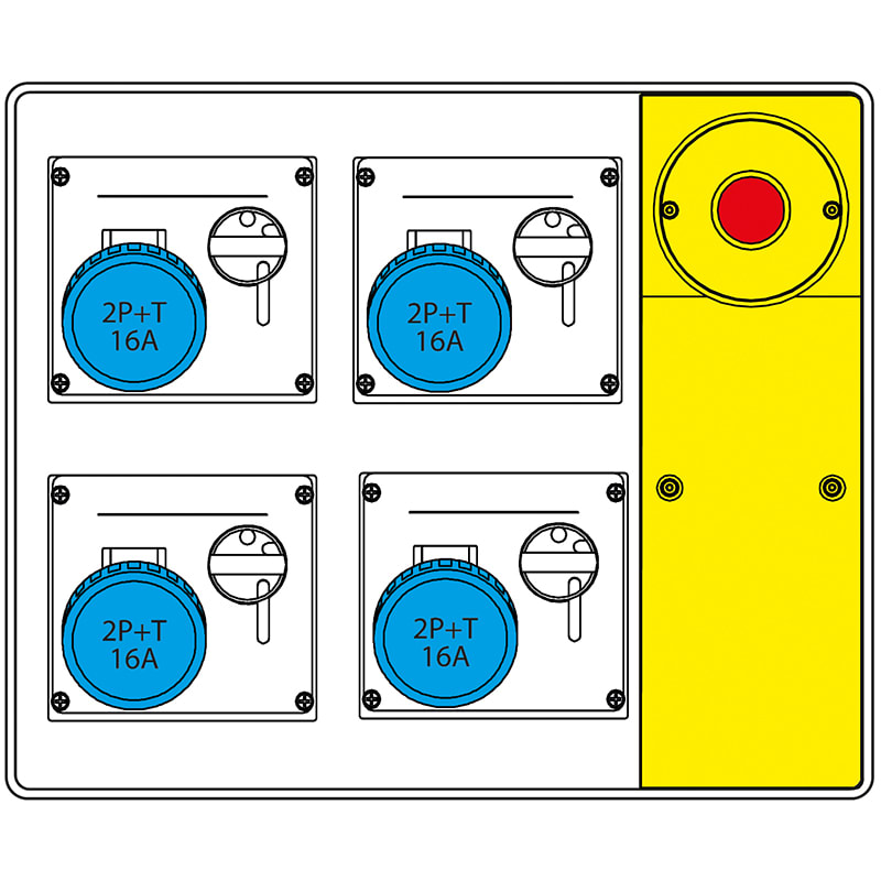 SCAME PARRE SPA - SCA656.7824-113 MBOX2 CON SPINA+EMERGENZA PR.S/FUSIBILI