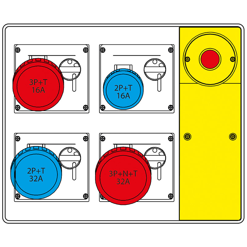 SCAME PARRE SPA - SCA656.7924-652 MBOX2 MORSETT.+EMERGENZA PR. S/FUSIBILI