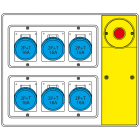 SCAME PARRE SPA - SCA656.7926-636 MBOX2 MORSETT.+EMERGENZA PR. S/FUSIBILI