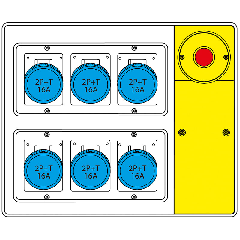 SCAME PARRE SPA - SCA656.7826-639 MBOX2 CON SPINA+EMERGENZA PR.S/FUSIBILI