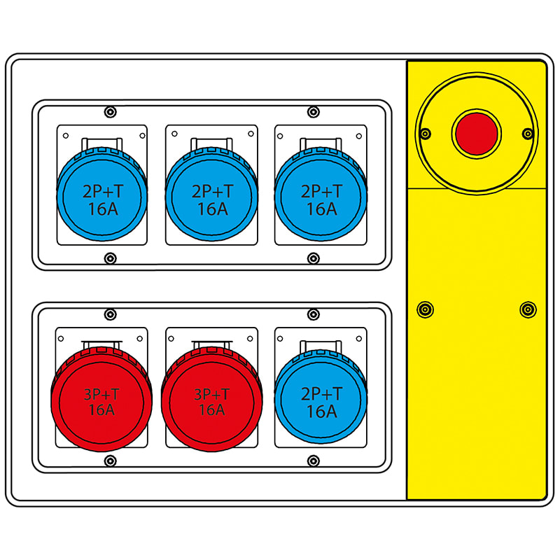 SCAME PARRE SPA - SCA656.7826-640 MBOX2 CON SPINA+EMERGENZA PR.S/FUSIBILI
