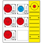 SCAME PARRE SPA - SCA657.6935-050 MBOX3 MORSETT.+EMERGENZA PR. C/FUSIBILI