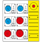 SCAME PARRE SPA - SCA657.6836-022 MBOX3 CON SPINA+EMERGENZA PR.C/FUSIBILI