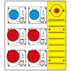 SCAME PARRE SPA - SCA657.6836-026 MBOX3 CON SPINA+EMERGENZA PR.C/FUSIBILI