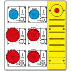 SCAME PARRE SPA - SCA657.6836-027 MBOX3 CON SPINA+EMERGENZA PR.C/FUSIBILI