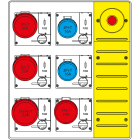 SCAME PARRE SPA - SCA657.6836-048 MBOX3 CON SPINA+EMERGENZA PR.C/FUSIBILI
