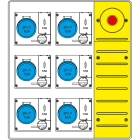 SCAME PARRE SPA - SCA657.6836-057 MBOX3 CON SPINA+EMERGENZA PR.C/FUSIBILI
