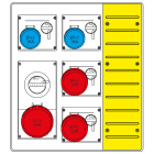 SCAME PARRE SPA - SCA657.7035-017 MBOX3 S/PORTA PR.OMNIA S/FUS+63A MORSET.