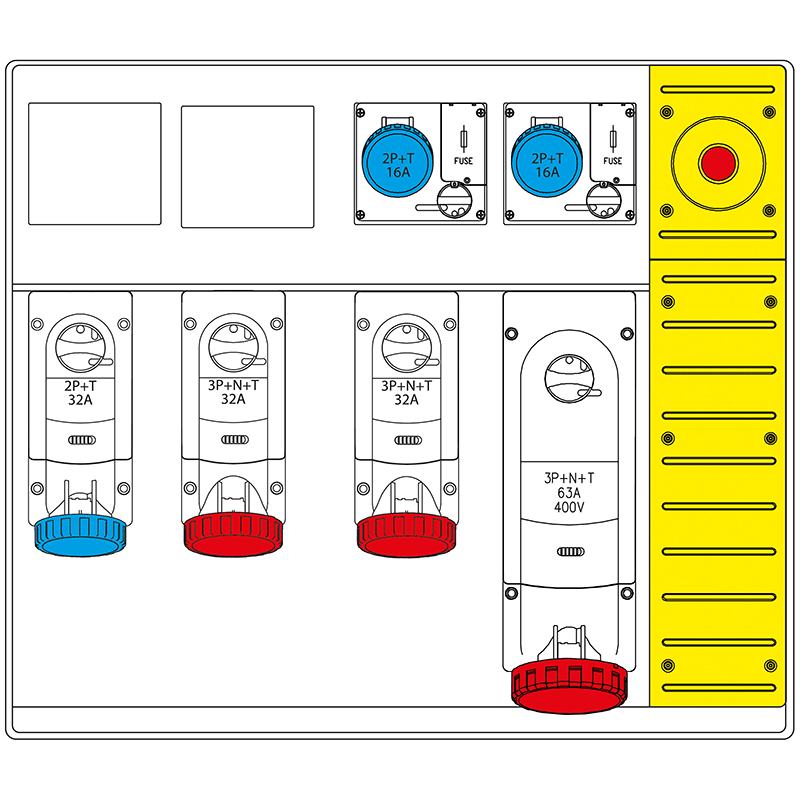 SCAME PARRE SPA - SCA658.6956-064 MBOX5 MORSETTIERA+EMERGENZA PRESE C/FUS.