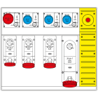 SCAME PARRE SPA - SCA658.6958-088 MBOX5 MORSETTIERA+EMERGENZA PRESE C/FUS.