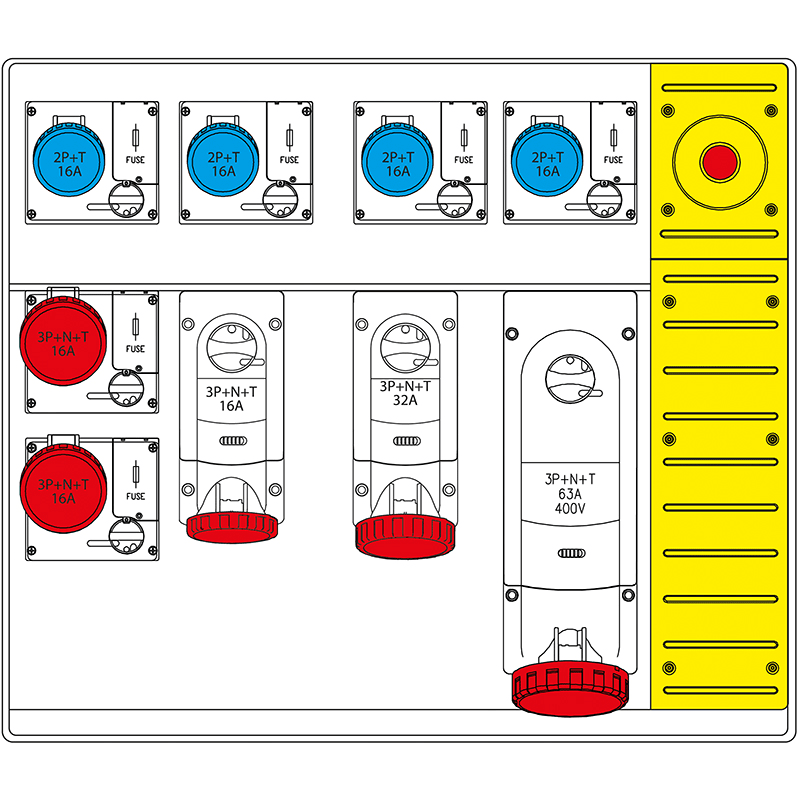 SCAME PARRE SPA - SCA658.6859-052 MBOX5 CON SPINA+EMERGENZA PRESE C/FUS.