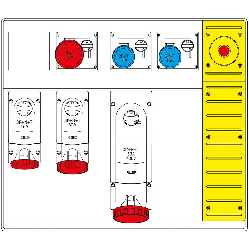 SCAME PARRE SPA - SCA658.8856-138 MBOX5 CON SPINA+EMERGENZA PRESE S/FUS.