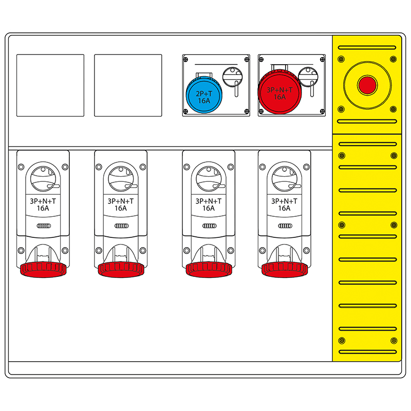 SCAME PARRE SPA - SCA658.8956-767 MBOX5 MORSETTIERA+EMERGENZA PRESE S/FUS.