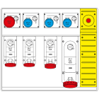 SCAME PARRE SPA - SCA658.8958-040 Mbox5 morsettiera+emergenza prese s/fus.