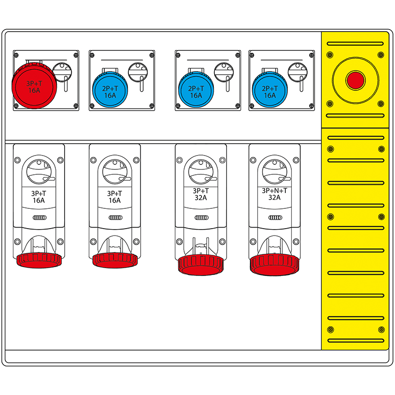 SCAME PARRE SPA - SCA658.8958-114 MBOX5 MORSETTIERA+EMERGENZA PRESE S/FUS.