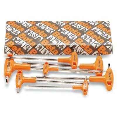 BM SPA - BMM000960682 Serie di 8 chiavi maschio esagonale piegate con impugnatura di manovra (art. 96T/AS)