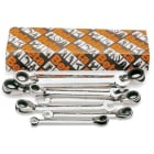BM SPA - BMM001420330 Serie di 8 chiavi combinate a cricchetto reversibile (art.142AS)