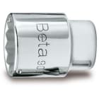 BM SPA - BMM009000160 Chiavi a bussola con attacco quadro femmina 1/4" bocca poligonale, cromate