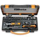 BM SPA - BMM009000980 Assortimento di 11 chiavi a bussola esagonali, 20 inserti per avvitatori e 7 accessori in termoformato rigido, in cassetta di lamiera