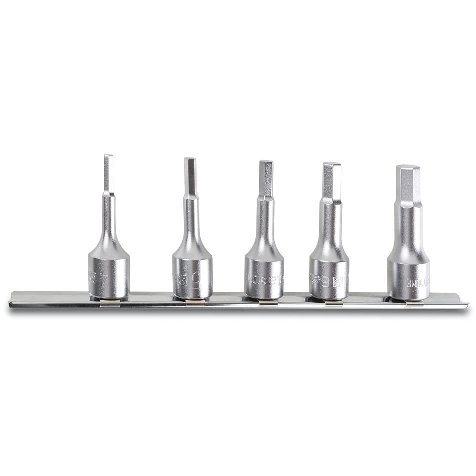 BM SPA - BMM009100515 Serie di 5 chiavi a bussola maschio esagonale (art. 910ME) su supporto