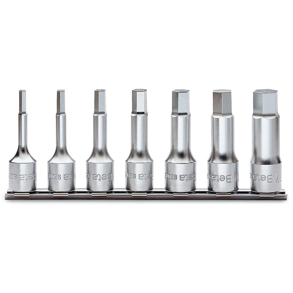 BM SPA - BMM009200519 Serie di 7 chiavi a bussola maschio esagonale (art. 920ME) su supporto