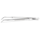 BM SPA - BMM009930001 Pinzetta a molla con perno a punte fini curve arrotondate zigrinate in acciaio inossidabile