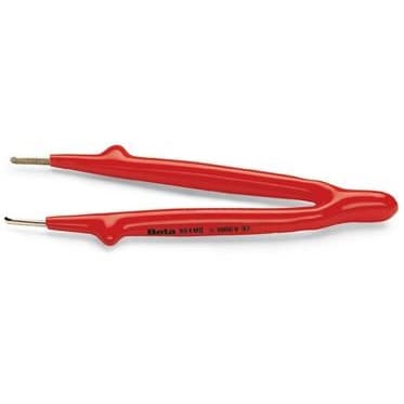 BM SPA - BMM009940040 Pinzetta a molla a punte diritte arrotondate, zigrinate