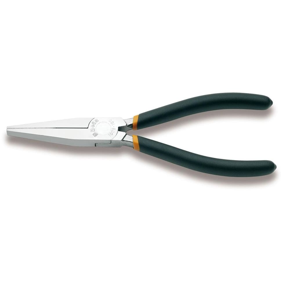 BM SPA - BMM010080006 Pinze a becchi piatti lunghi zigrinati manici ricoperti con 2 strati di PVC antiscivolo