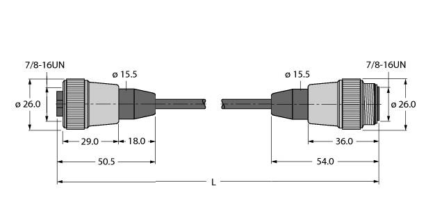 TURCK BANNER SRL - TUK6604743 RKM52-0.3-RSM52