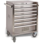 BM SPA - BMM024003077 Cassettiera mobile con sette cassetti in acciaio inossidabile con ruote antitraccia