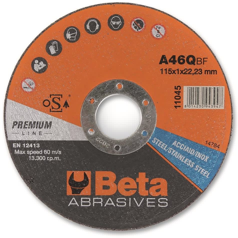 BM SPA - BMM110450010 Dischi abrasivi da taglio per acciaio e inox, esecuzione di spessore sottile e a centro piano, da utilizzare con smerigliatrici portatili angolari