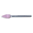 BM SPA - BMM111200006 Mole abrasive con gambo, granuli abrasivi di corindone rosa con legante ceramico, forma cilindro piramidale