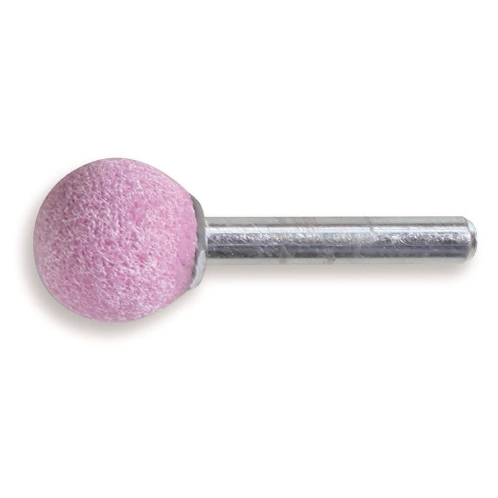 BM SPA - BMM111310010 Mole abrasive con gambo, granuli abrasivi di corindone rosa con legante ceramico, forma sferica
