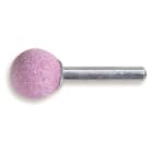 BM SPA - BMM111310010 Mole abrasive con gambo, granuli abrasivi di corindone rosa con legante ceramico, forma sferica