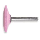 BM SPA - BMM111350030 Mole abrasive con gambo, granuli abrasivi di corindone rosa con legante ceramico, forma a disco